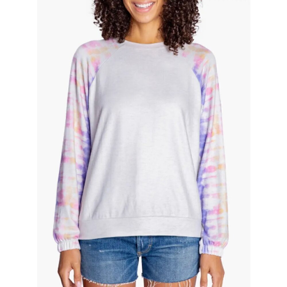 PJ Salvage 'Sun Stripe' Long Sleeve Pullover Pajama Top, Cloud